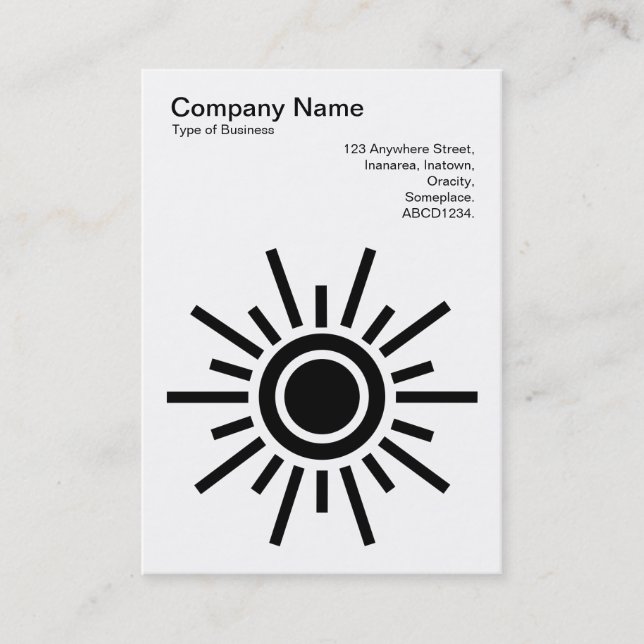 Carte De Visite Sun 02 - Noir sur blanc (Devant)
