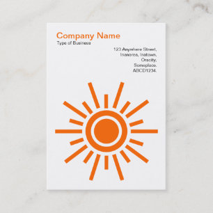 Carte De Visite Sun 02 - Orange sur blanc