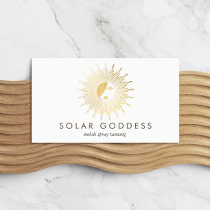 Carte De Visite Sun Goddess Girl Logo Spray Tanning Salon