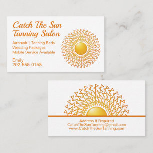 Carte De Visite Sun Tanning Mobile Spray Tan