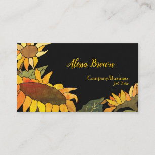Carte De Visite Sunflowers à la mode