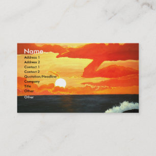Carte De Visite Sunset Beach West Coast Business Profile Card Art