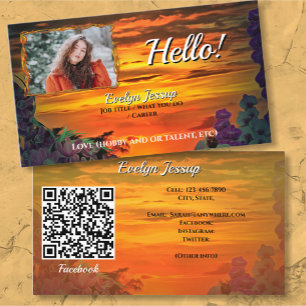Carte De Visite Sunset Plaza Marina 2584 Social QR Code
