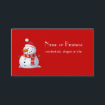 Carte De Visite Super Christmas Snowman Professional<br><div class="desc">Un mignon bonhomme de neige de Noël qui est un peu bavard et joyeux portant un foulard rayé et un casquette de Noël rouge. Festif et amusant.</div>