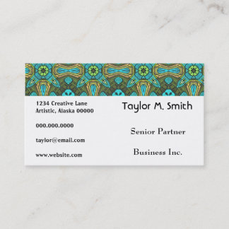 Carte De Visite Super décoratif Star Motif Damask Art Abstrait