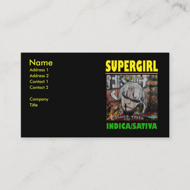 CARTE DE VISITE SUPER FILLE INDICA SATIVA (Devant)