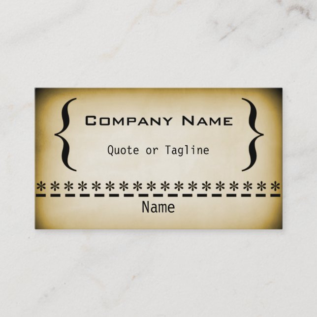 Carte de visite Super Grunge, Or (Devant)