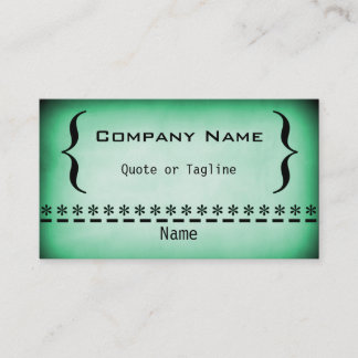 Carte de visite Super Grunge, Vert