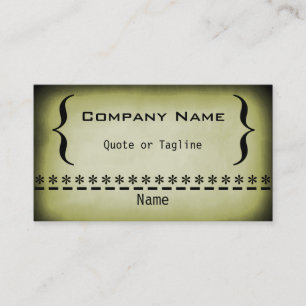 Carte de visite Super Grunge, Vert olive