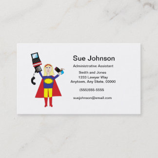 Carte De Visite Super héros professionnel administratif (Blonde) B