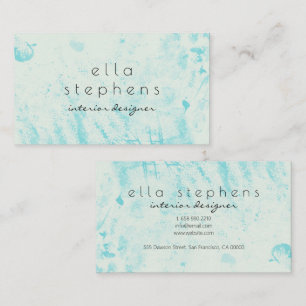 Carte De Visite Superbe aquarelle vert de mer