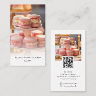 Carte De Visite Superposition de photo de boulangerie Code QR sur