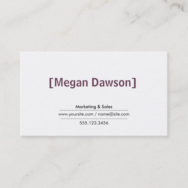 Carte De Visite Supports (raisin) (Devant)