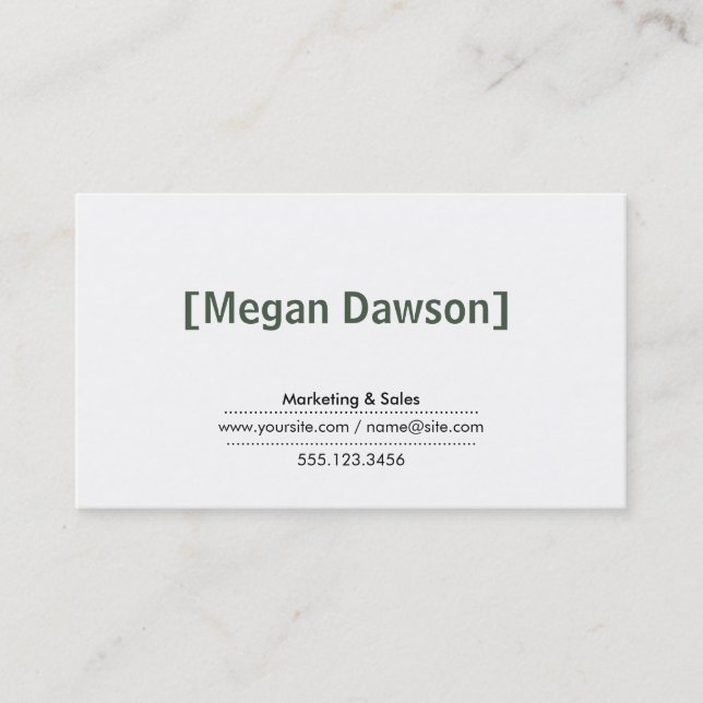 Carte De Visite Supports (vert) (Devant)