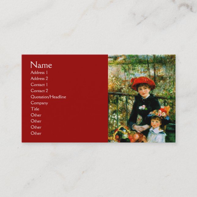 Carte De Visite Sur la terrasse de Renoir (Devant)