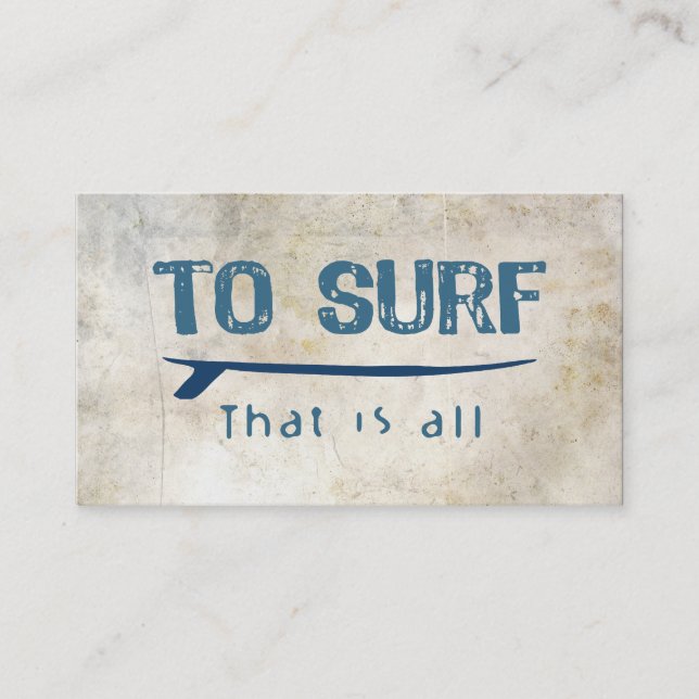 Carte De Visite Surf (Devant)