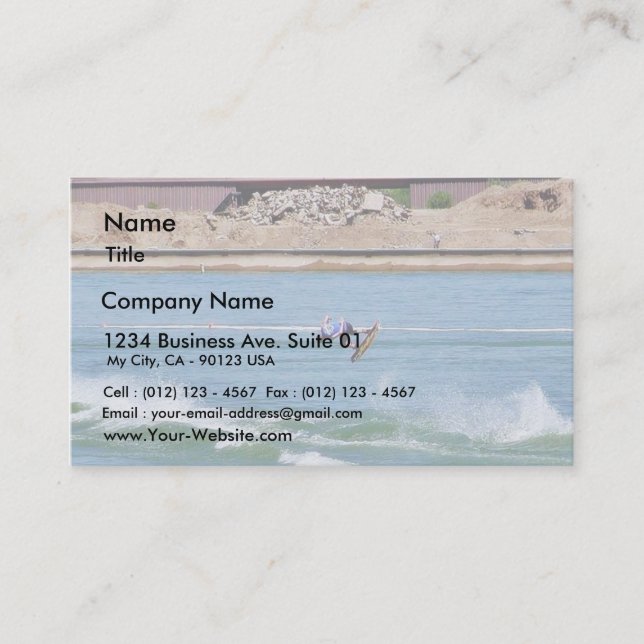 Carte De Visite Surfer de l'eau d'embarquement (Devant)