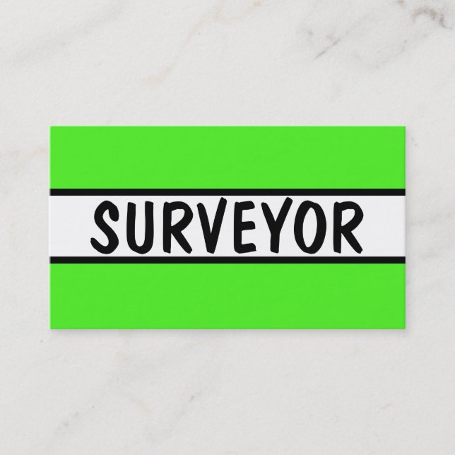 Carte De Visite Surveyor Neon Green (Devant)