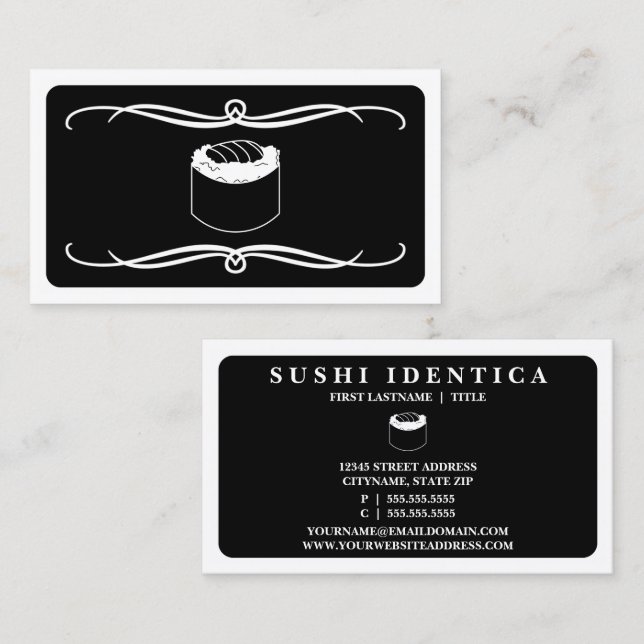 Carte De Visite sushi mod (Devant / Derrière)