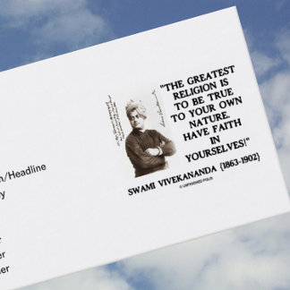 Carte De Visite Swami Vivekananda La Religion La Plus Grande Qui S