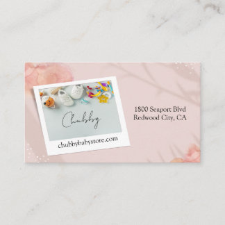 Carte De Visite Sweet Baby Essentials on a Soft Pastel