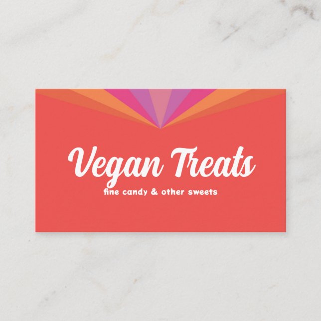 Carte De Visite Sweet Vegan Traitements Candy Shop Confectioner Pe (Devant)