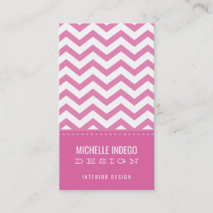 Carte De Visite SWING TAG audacieux motif chevron tendance preppy