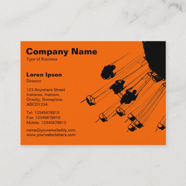 Carte De Visite Swings and Roundabouts v2 - Orange (Devant)