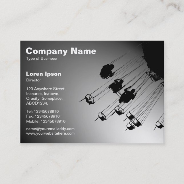 Carte De Visite Swings and Roundabouts v2 - Spotlight White (Devant)