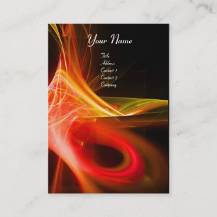 Carte De Visite SWIRL 2 MONOGRAM Vibrant noir rose rouge