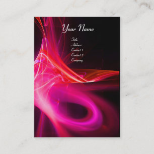 Carte De Visite SWIRL 2 MONOGRAM Vibrant noir rose rouge