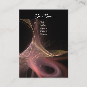 Carte De Visite SWIRL 2 MONOGRAM Vibrant noir rose rouge brun