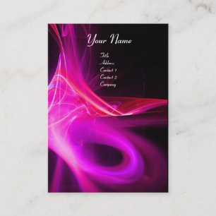 Carte De Visite SWIRL 2 MONOGRAM Vibrant noir rose rouge violet