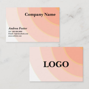Carte De Visite Swirl motif peach ombre