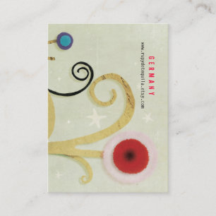 Carte de visite Swirl Red Poppy
