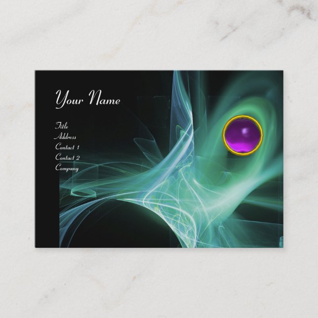 Carte De Visite SWIRLGEM MONOGRAM Noir vert gris vibrant (Devant)
