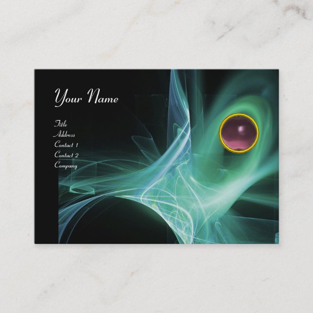 Carte De Visite SWIRLGEM MONOGRAM Noir vert gris vibrant (Devant)