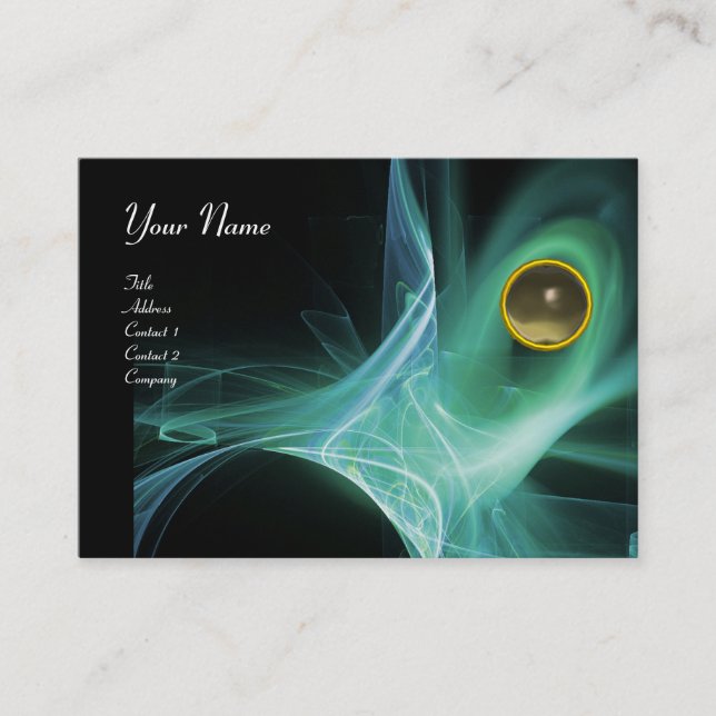 Carte De Visite SWIRLGEM MONOGRAM Noir vert gris vibrant (Devant)
