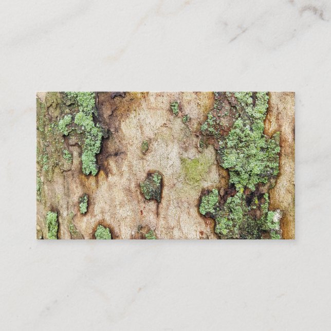 Carte De Visite Sycamore arbre écorce mousse Lichen (Devant)