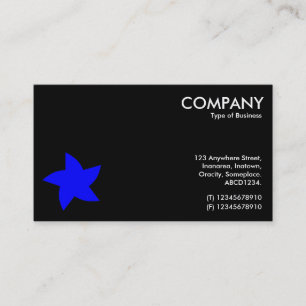 Carte De Visite Symbole bleu de l'étoile pivotante - Noir