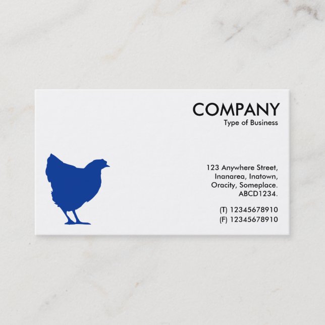 Carte De Visite Symbole bleu marine Hen - blanc (Devant)