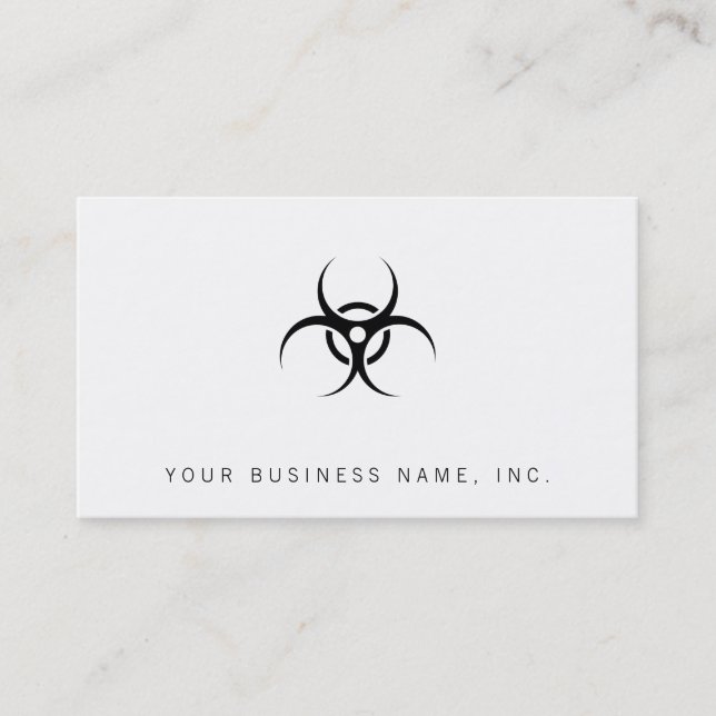 Carte De Visite Symbole d'avertissement de Biohazard (Devant)