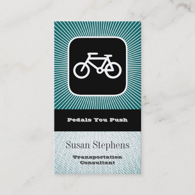 Carte De Visite Symbole de bicyclette (Devant)