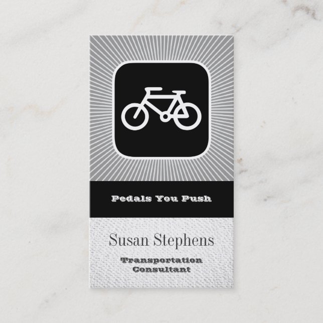 Carte De Visite Symbole de bicyclette (Devant)