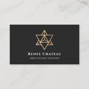 Carte De Visite Symbole de géométrie sacrée Merkaba
