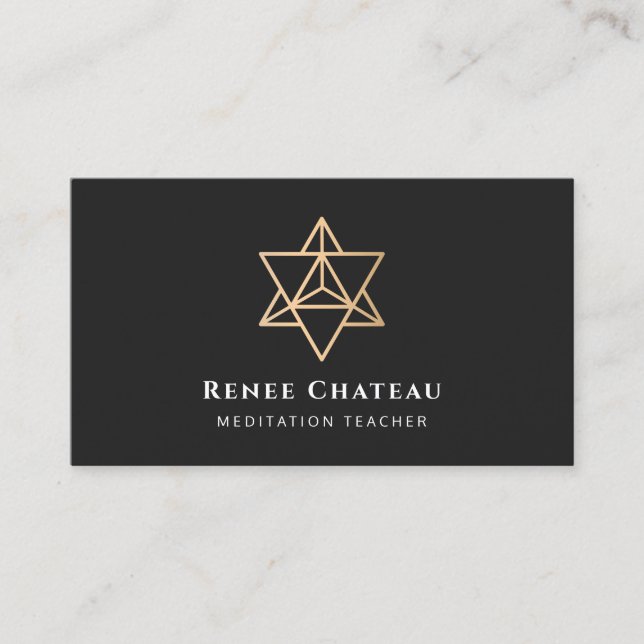 Carte De Visite Symbole de géométrie sacrée Merkaba (Devant)