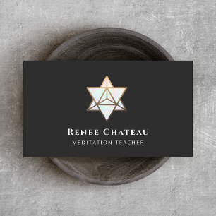 Carte De Visite Symbole de géométrie sacrée Merkaba