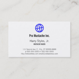 Carte De Visite Symbole de Globe Incliné en Style Détressé