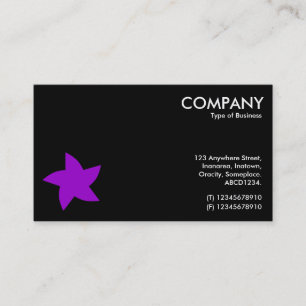 Carte De Visite Symbole de l'étoile violette - Noir