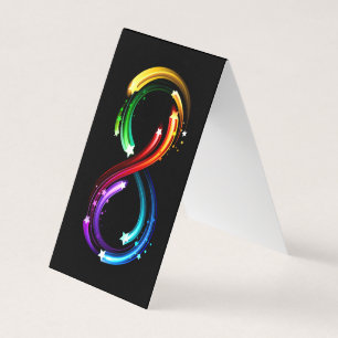 Carte De Visite Symbole de l'infini des comètes arc-en-ciel